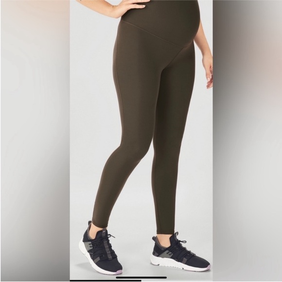 Fabletics Maternity Leggings Bundle | Size Large | Black + Olive | Gently Used - Picture 3 of 5